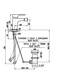 Смеситель для биде Rav Slezak Yukon YU145.5K хром
